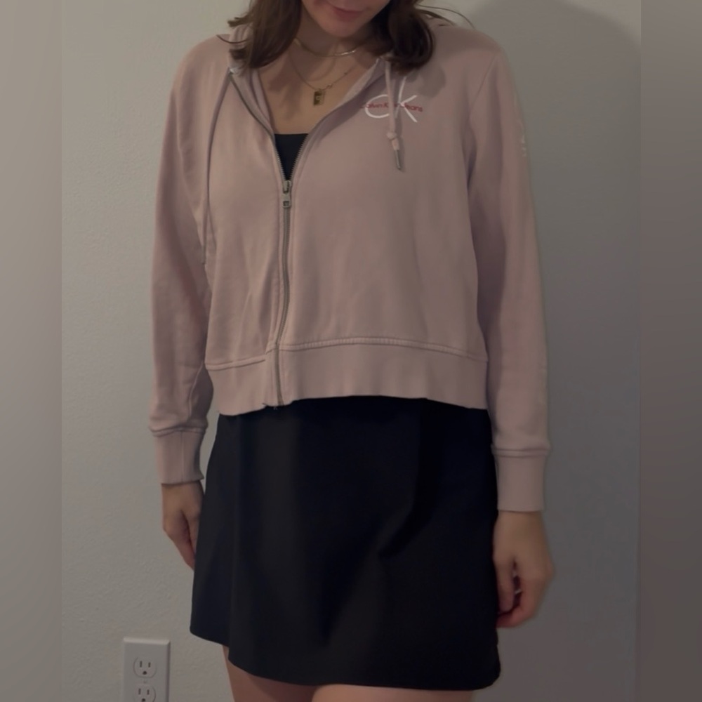 Calvin Klein Light Pink Zip-Up Hoodie